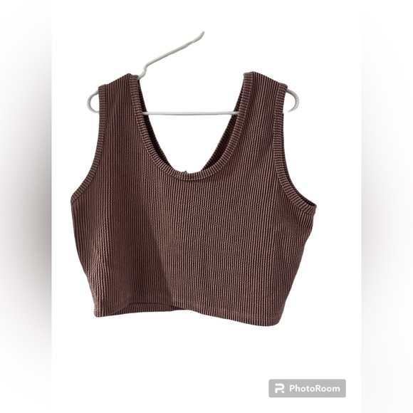 NWOT White Birch ribbed cropped tank - Picture 2 of 4